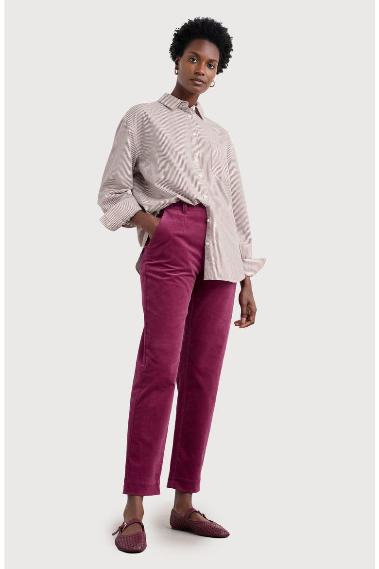 Crackington Sailor Button Crop Pull-On Pant, Alternate, color, CLOVE