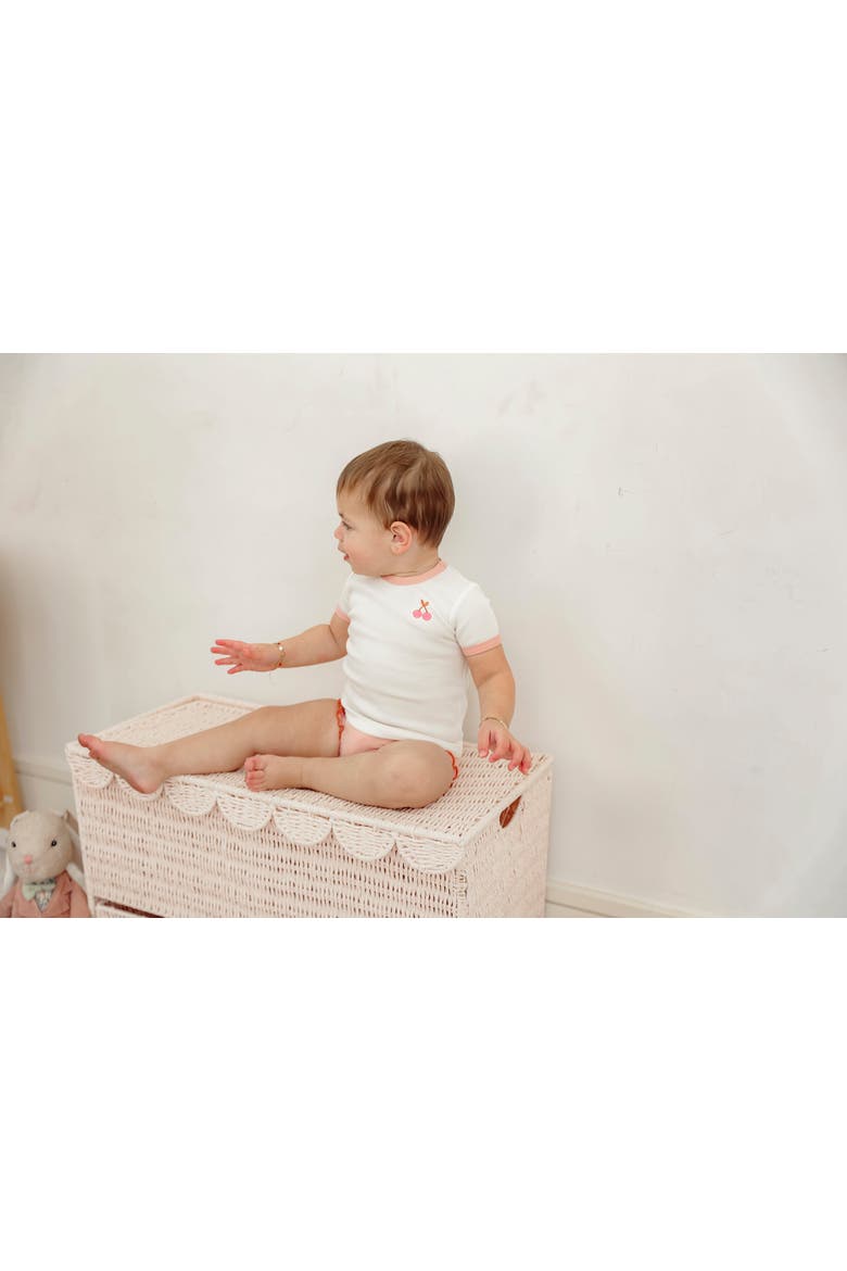 Cherry Ribbed 2 Piece Top and Bottom Set, Alternate, color, Off White/Mauve