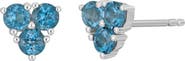 Bony Levy 14K Gold Semiprecious Stone Trio Stud Earrings
