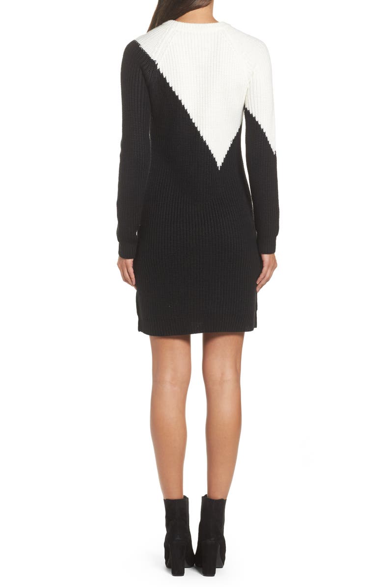 Vince Camuto Colorblock Sweater Dress, Alternate, color,