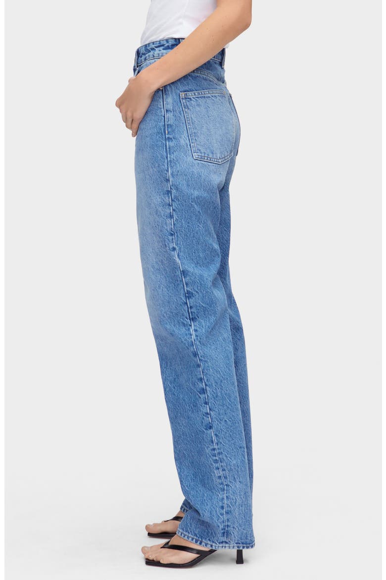 High Waist Straight Leg Jeans, Alternate, color, SKY BLUE
