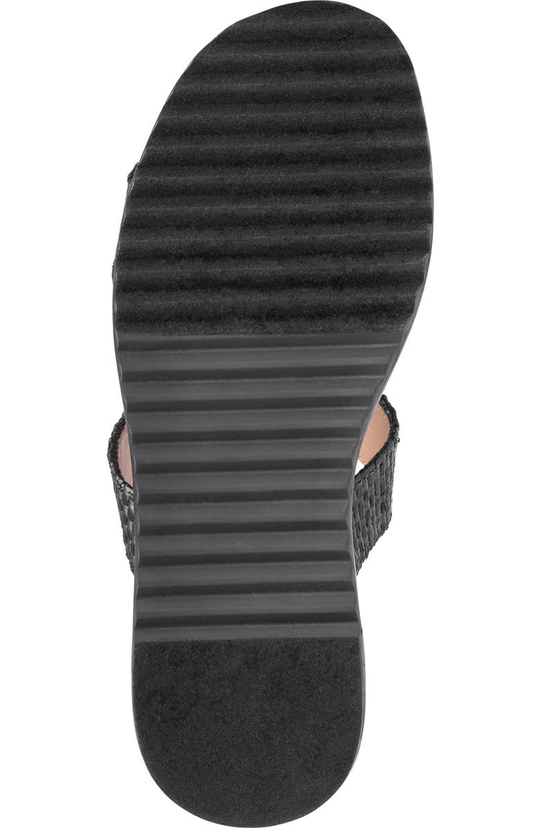 Johnston & Murphy Chandler Embellished Wedge Slide Sandal, Alternate, color, Black Raffia