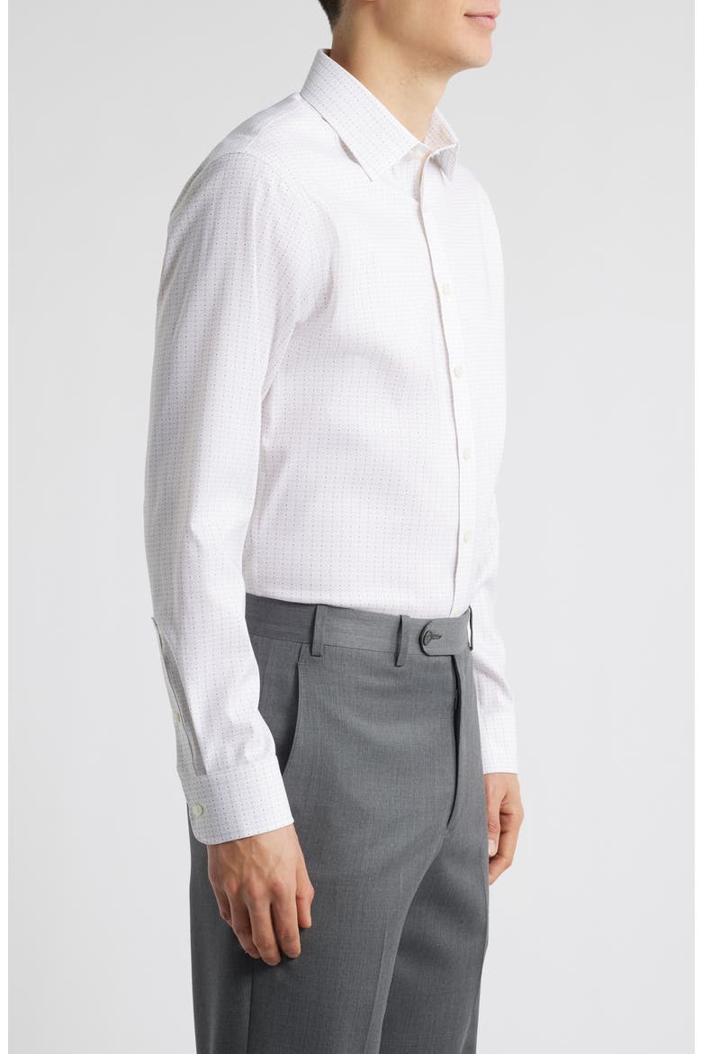 Trim Fit Performance Dress Shirt, Alternate, color, PINK GEO