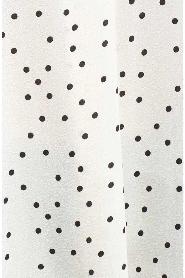 Polka Dot Split Neck Top, Alternate, color, PEARL IVORY