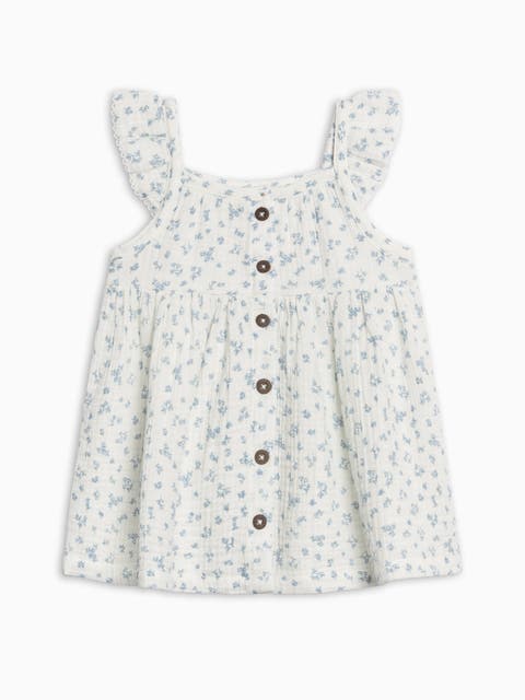 Organic Maisy Muslin Ruffle Strap Dress (Baby)