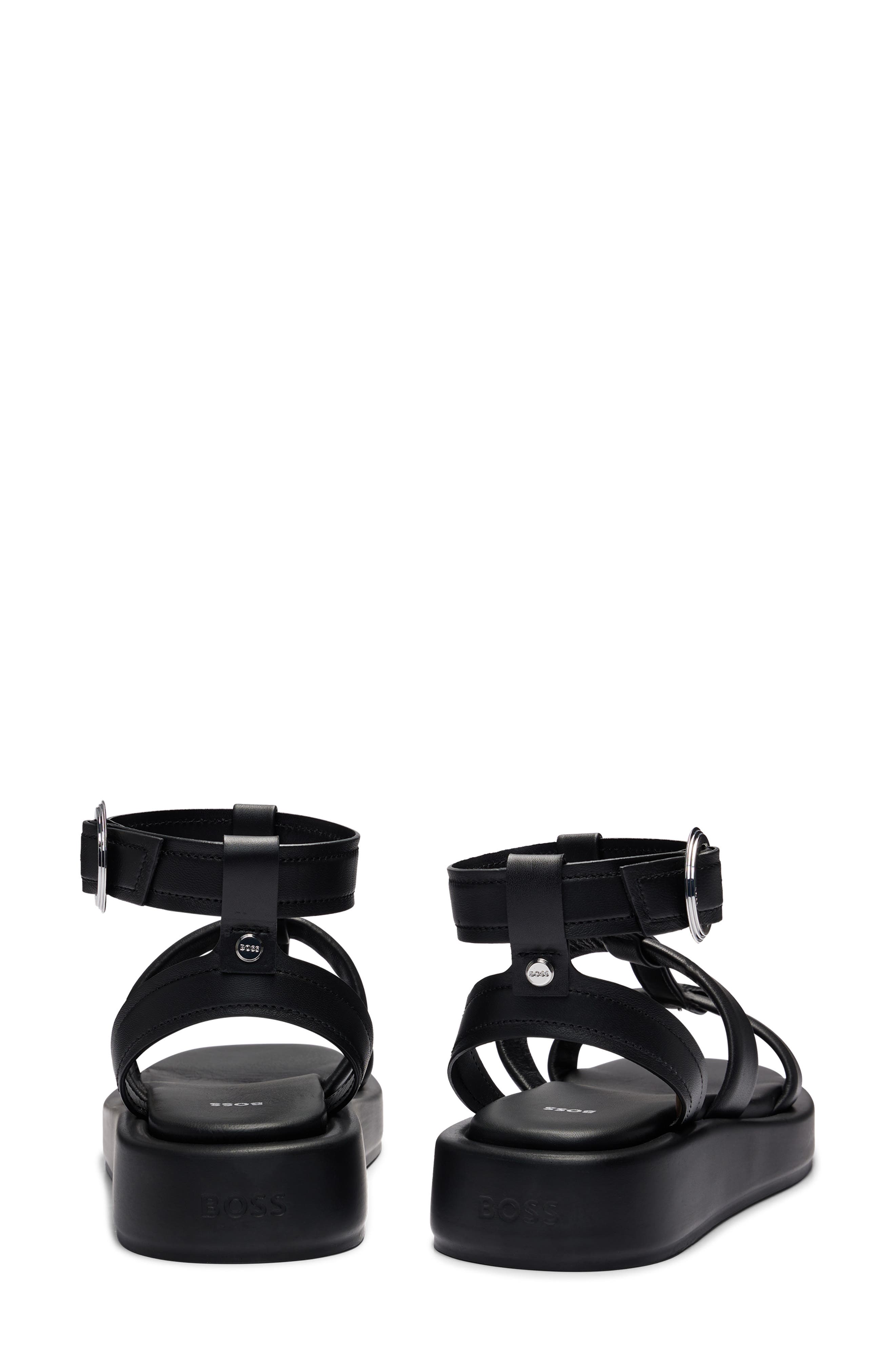 BOSS Scarlet Platform Fisherman Sandal, Alternate, color, Black