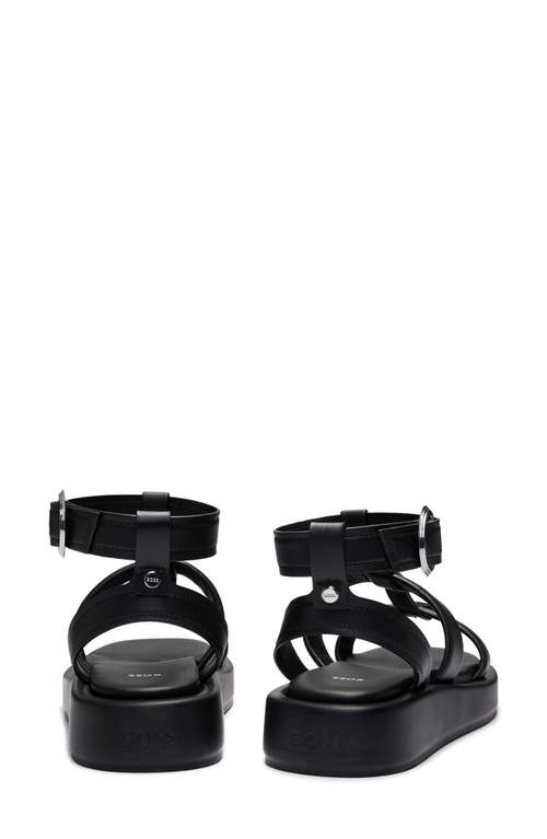 Hugo Boss Boss Scarlet Platform Fisherman Sandal In Black