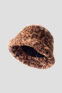 Natori Faux Fur Solid Faux Fur Bucket Hat