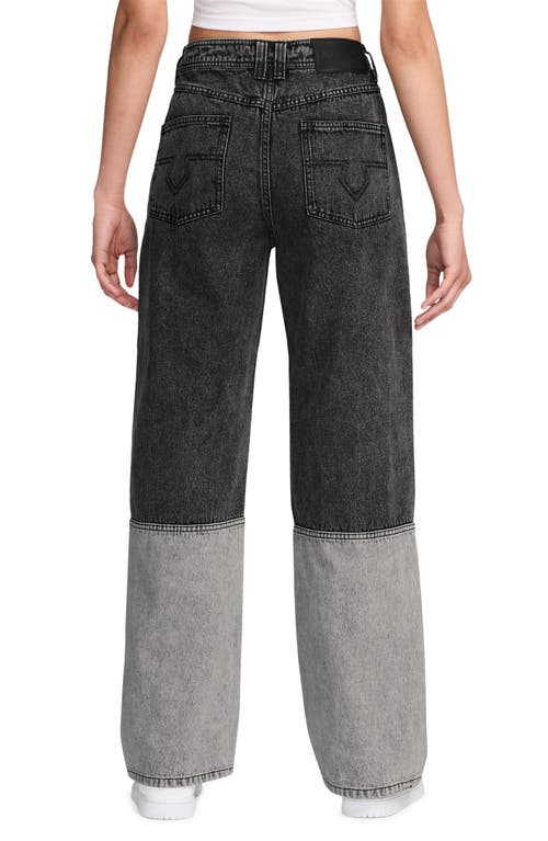 JORDAN JORDAN TWO-TONE STRAIGHT LEG JEANS