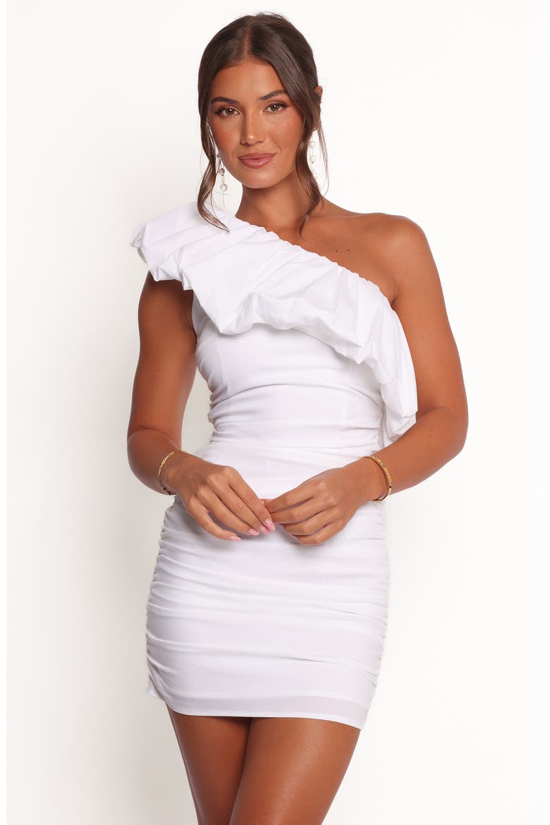 Roni One-Shoulder Minidress, Alternate, color, IVORY