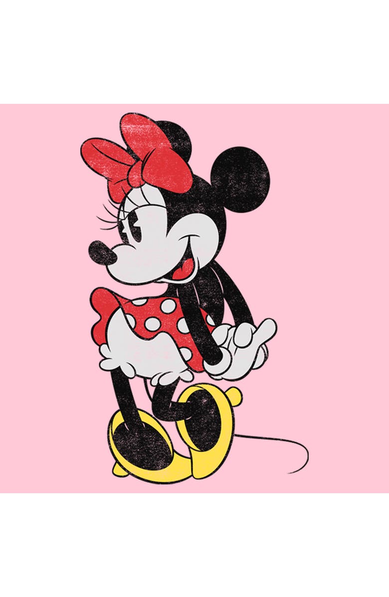 Mickey & Friends Girl's Mickey & Friends Retro Minnie Graphic T-Shirt, Alternate, color, Light Pink