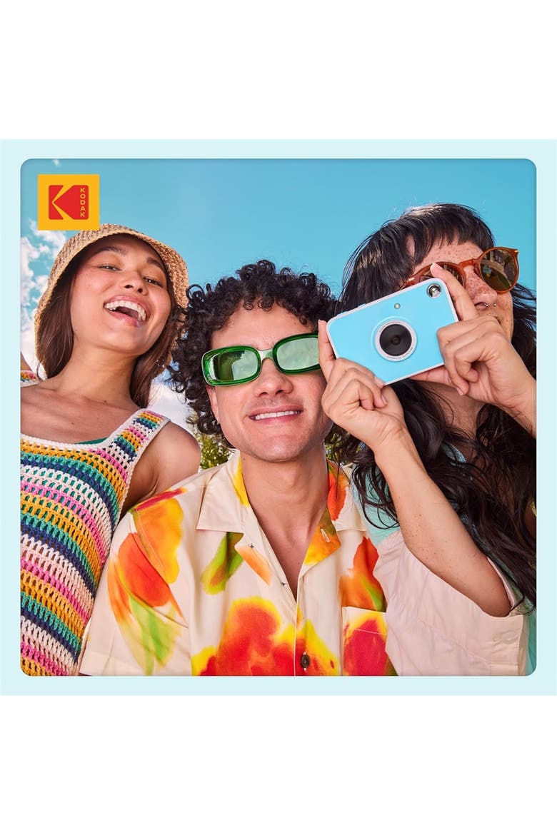 Printomatic+ Instant Camera 10MP, RGB LED, Prints Zink 2x3 Photos, Alternate, color, Blue