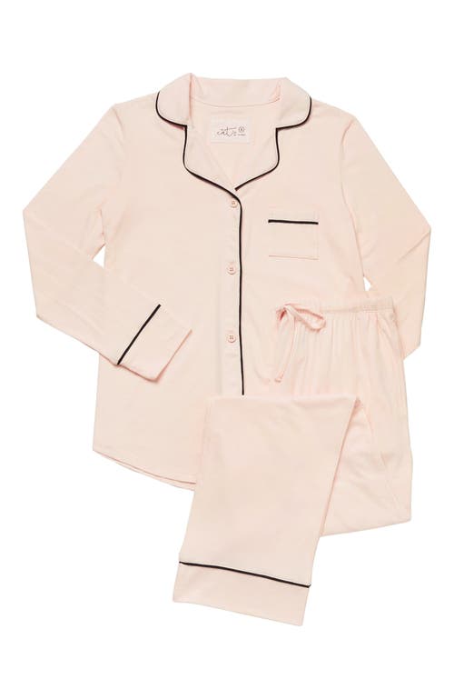 The Cat's Pajamas Pima Knit Pajama Set In White