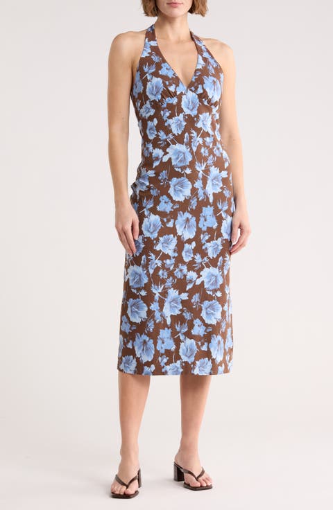 Halter Neck Midi Dress