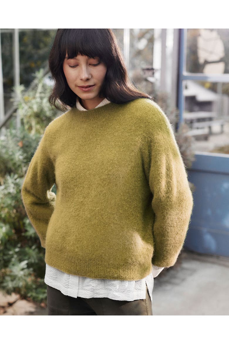 Crew Neck Alpaca Sweater, Alternate, color, Pistachio