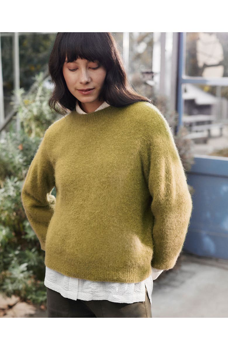 Celtic & Co. Crew Neck Alpaca Sweater, Alternate, color, Pistachio