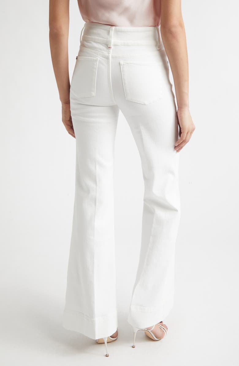 Alice + Olivia Perfect Wide Leg Jeans, Alternate, color, White