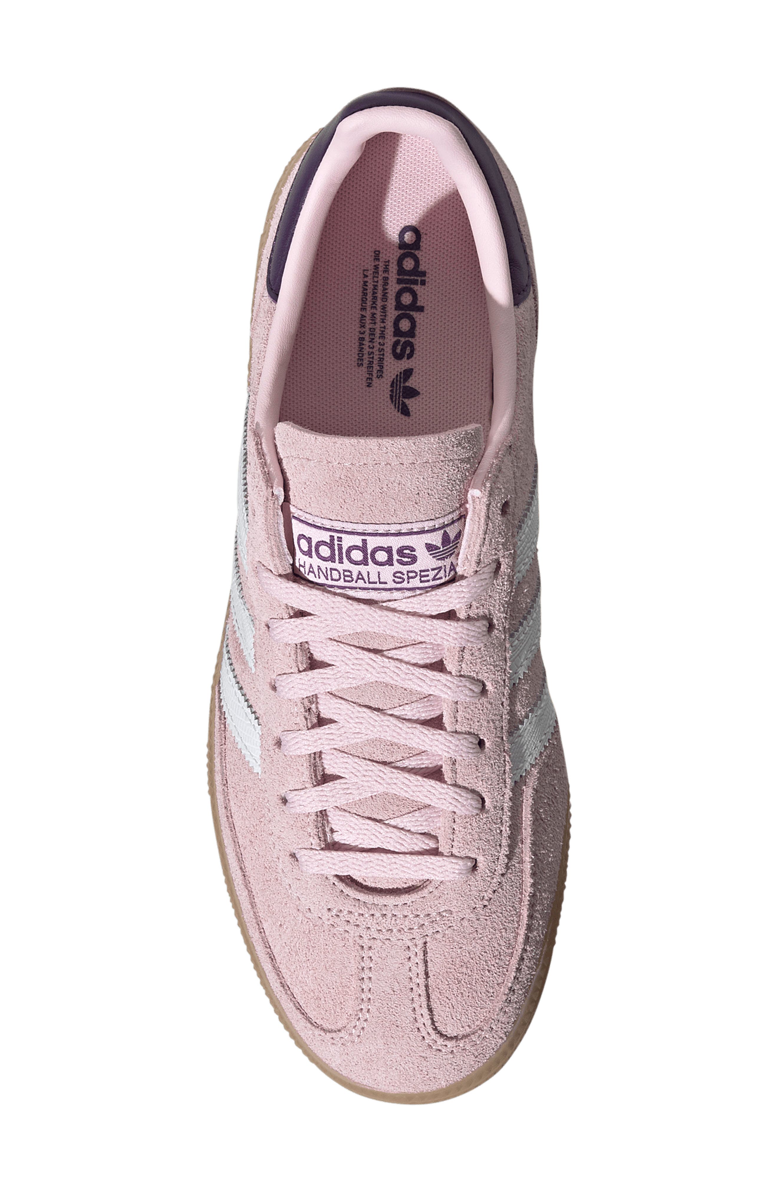 Handball Spezial Sneaker, Alternate, color, CLEAR PINK/ WHITE/ VIOLET