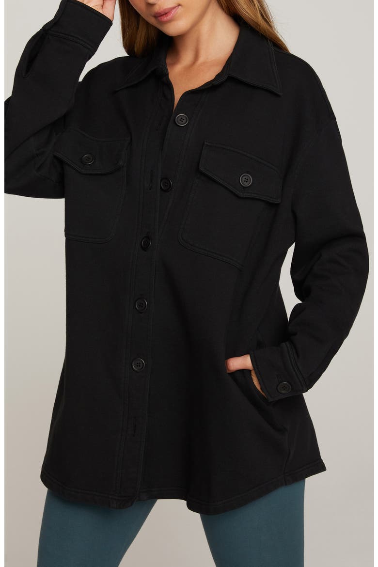 Fleece Shirt Jacket, Alternate, color, BLACK001