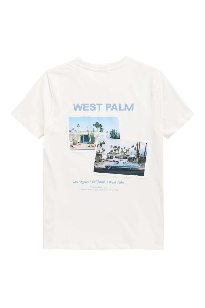 Kids' West Palm Cotton Graphic T-Shirt, Alternate, color, OFF WHITE