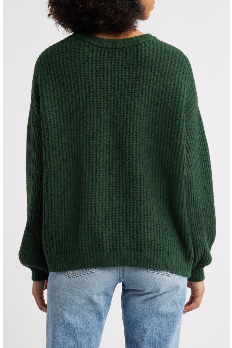 Alexia Oversize Rib Sweater, Alternate, color, GREEN
