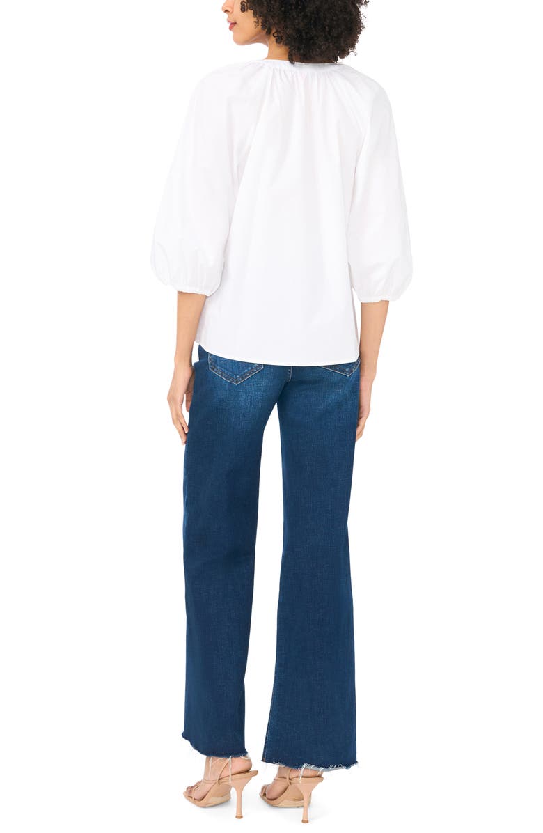 Vince Camuto Raglan Puff Sleeve Top, Alternate, color, Ultra White