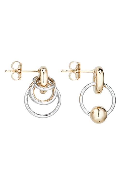 Justine Clenquet Ava Mistmatched Frontal Hoop Earrings In Gold
