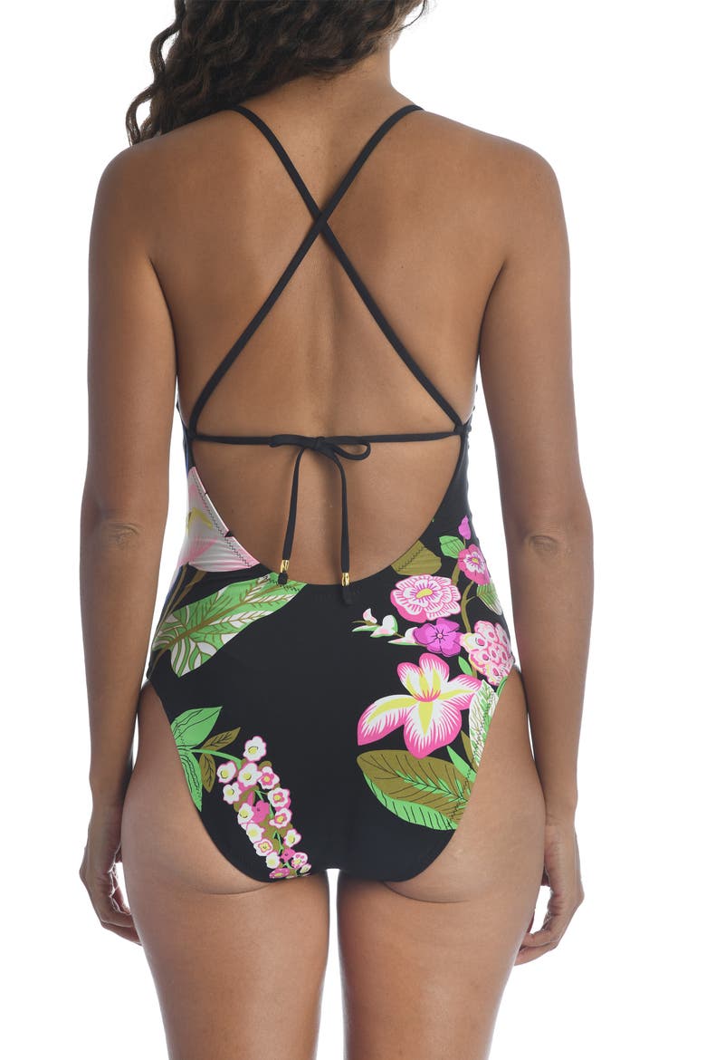 Moonlit Lotus One-Piece Swimsuit, Alternate, color, MULTI