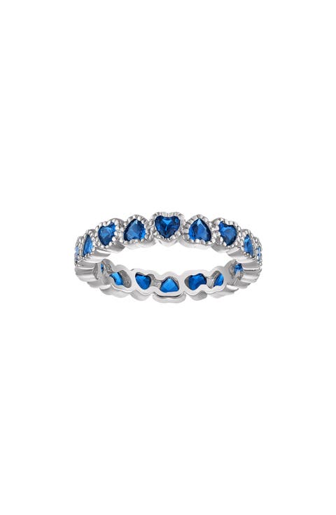 Created Ruby Heart Eternity Ring