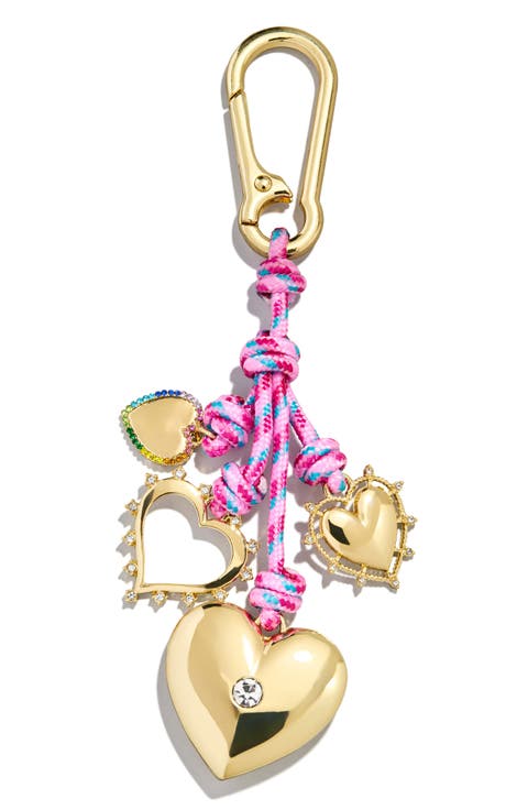 Cluster Heart Cord Key Ring Bag Charm