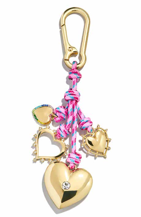 BaubleBar Cluster Heart Cord Key Ring Bag Charm