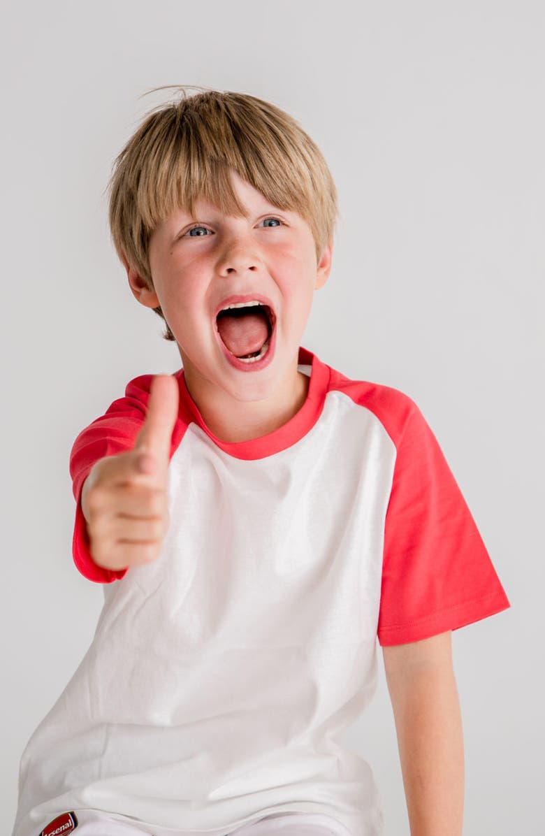 DOTTY DUNGAREES Kids' Colorblock Raglan Sleeve Cotton Baseball T-Shirt, Alternate, color, 