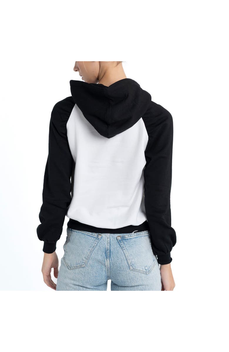 LUSSO Women's Lusso White New York Knicks Marlowe Tri-Blend Raglan Pullover Hoodie, Alternate, color,