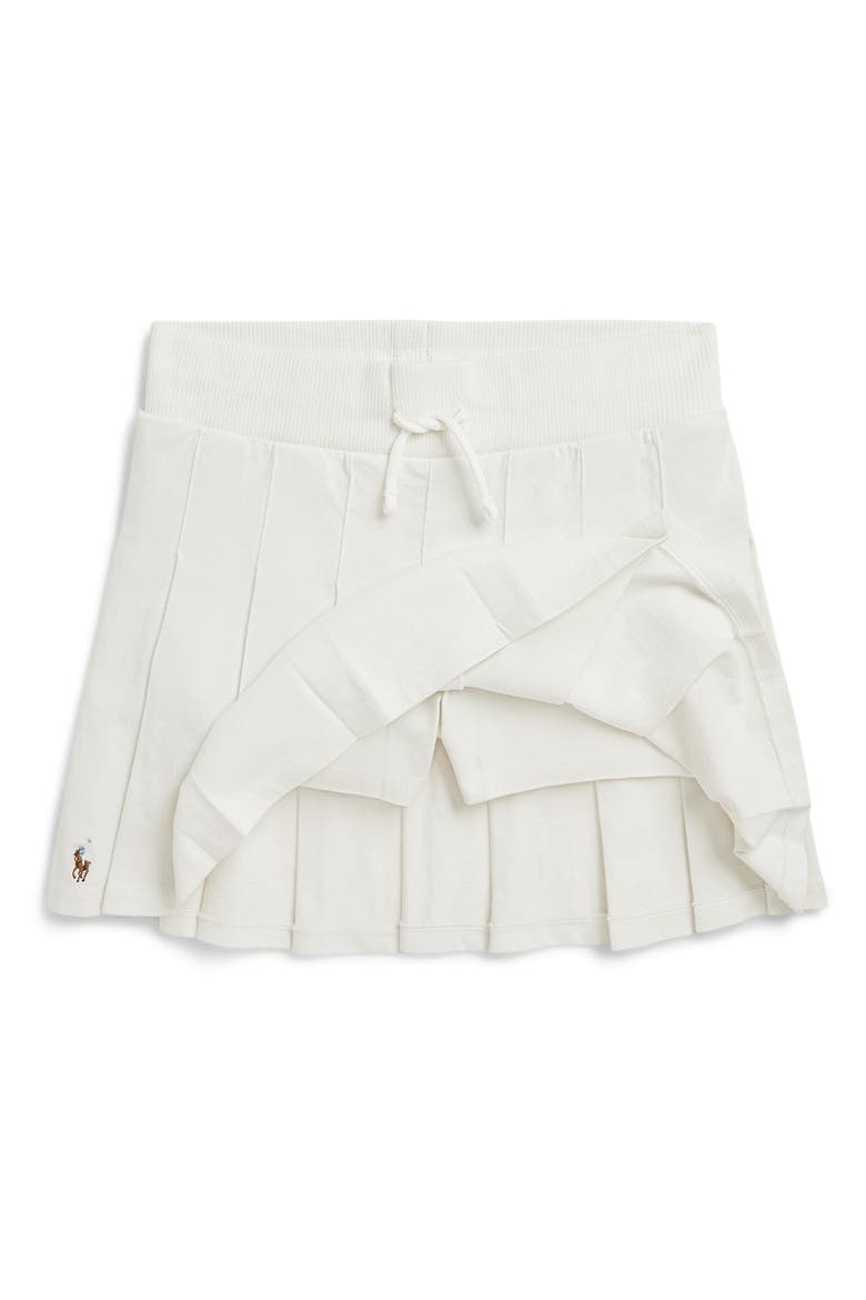 Kids' Pleated Cotton Skort, Alternate, color, NEVIS WHITE MULTI