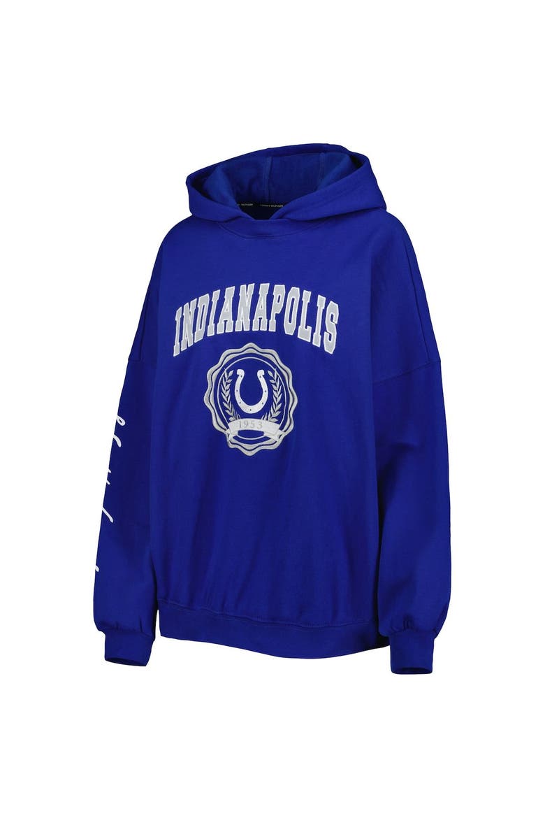 Women's Tommy Hilfiger Royal Indianapolis Colts Becca Drop Shoulder Pullover Hoodie, Alternate, color, Royal