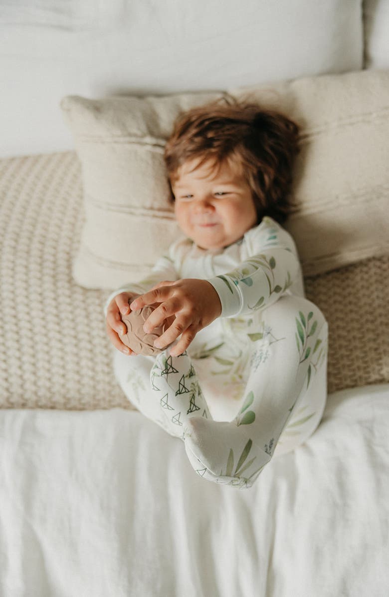 Copper Pearl Zip-Up Footie Pajamas, Alternate, color, Haven