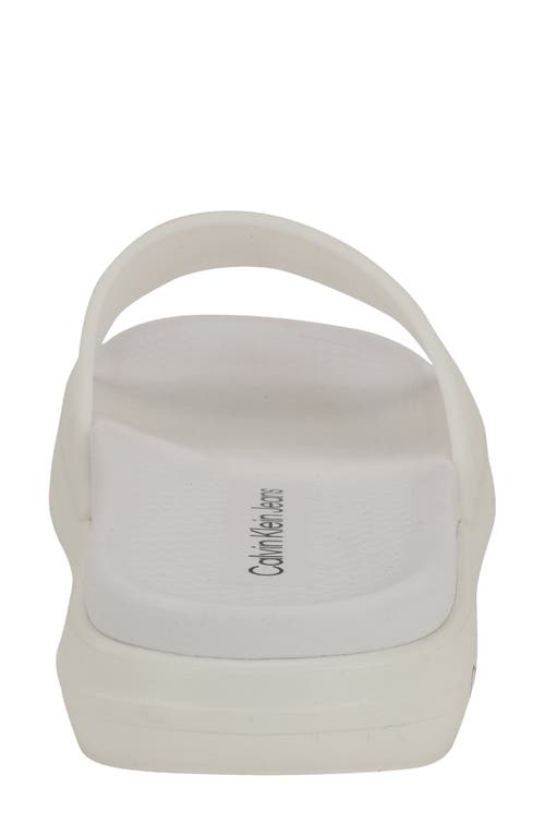 Calvin Klein Women's Peari Pool Slip-on Slide Sandals In White