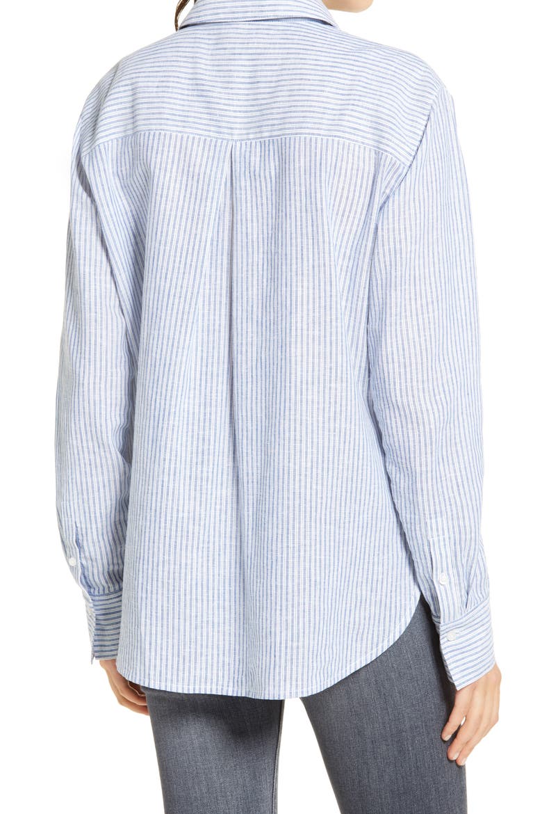 Stripe Dobby Shirt, Alternate, color, BLUE- WHITE CARPENTER STRIPE