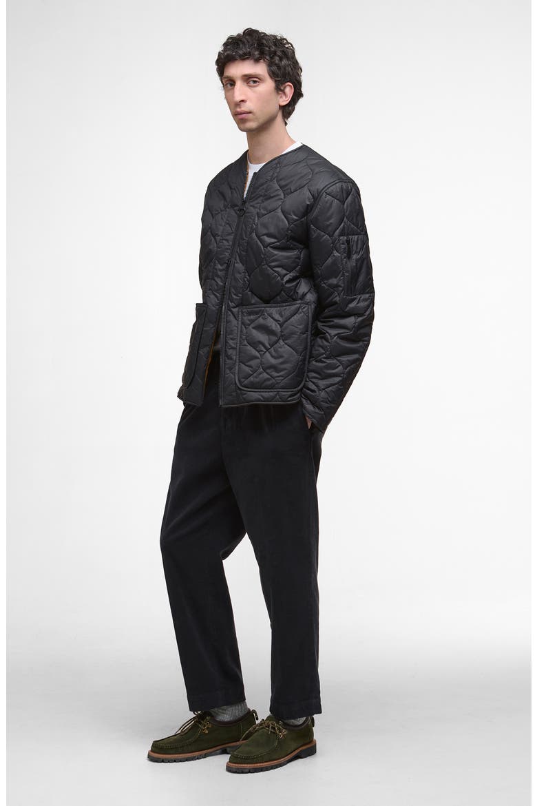 Re-Engineered Utility Onion Quilted Ripstop Jacket, Alternate, color, BLACK