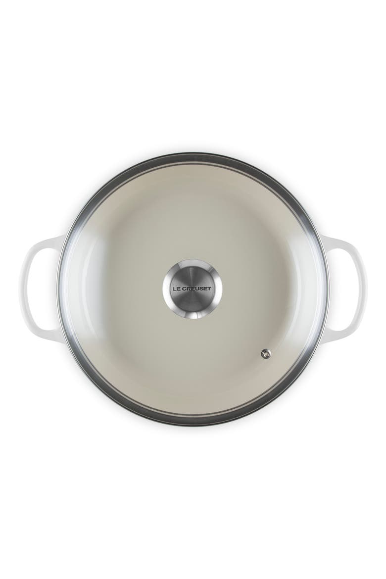 Signature 2.25-Quart Enameled Cast Iron Braiser, Alternate, color, WHITE