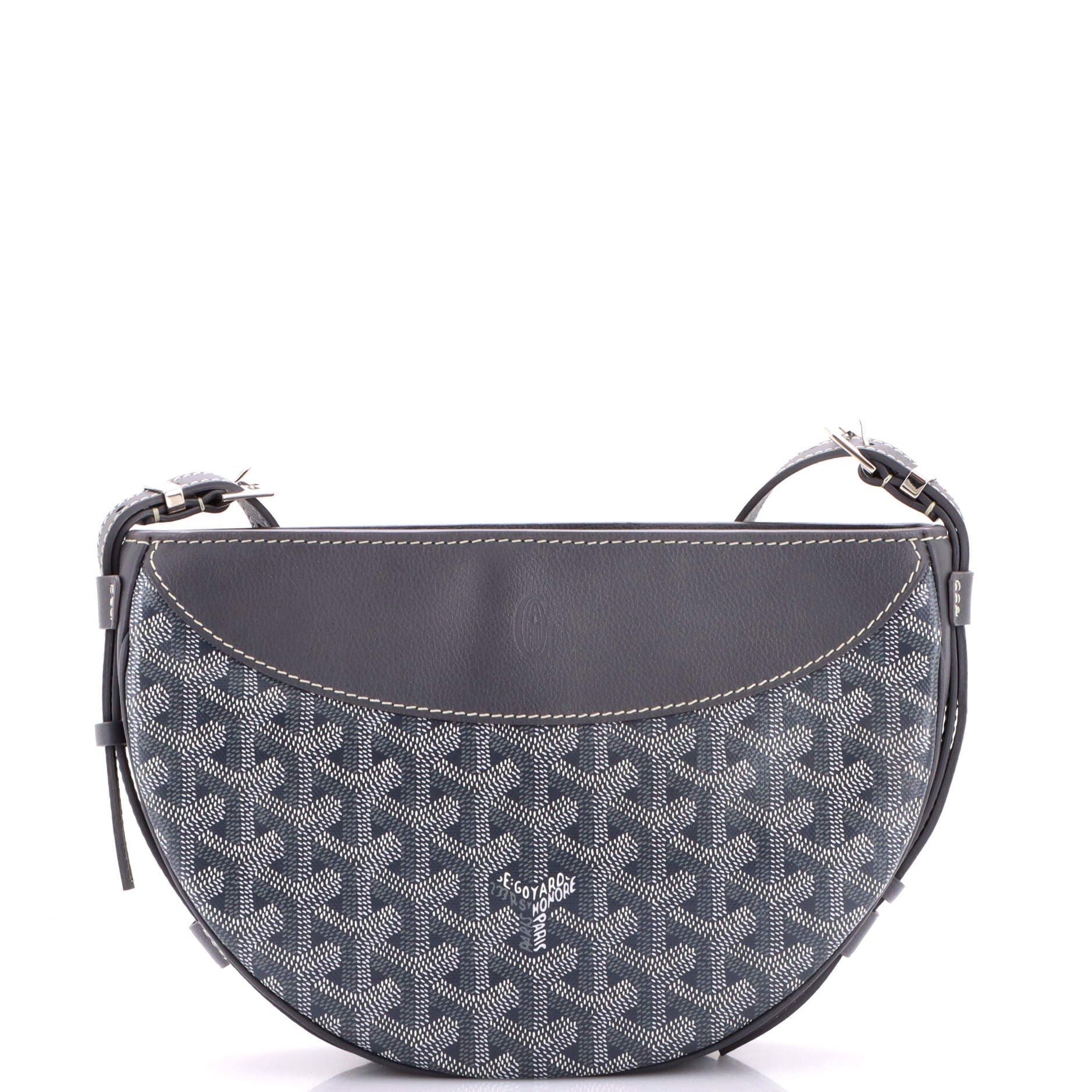 Pre-Owned Goyard Hirondelle Shoulder Bag Coated Canvas and Leather, Main, color, Gray