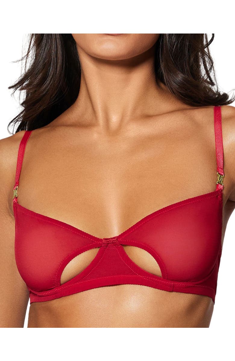 Kiki de Montparnasse Brienne Balconette Bra, Main, color, Red