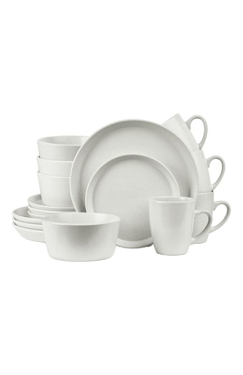 Stone Lain Albie Stoneware 32-piece Dinnerware Set In White