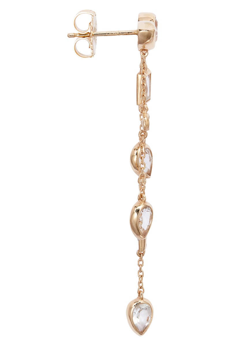 Anzie Cléo Eliana Double Chain Drop Earrings, Alternate, color, Gold