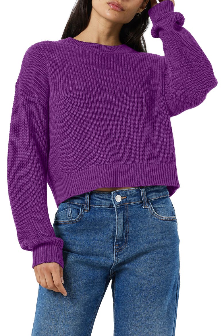Maysa Crewneck Sweater, Main, color, AMARANTH PURPLE