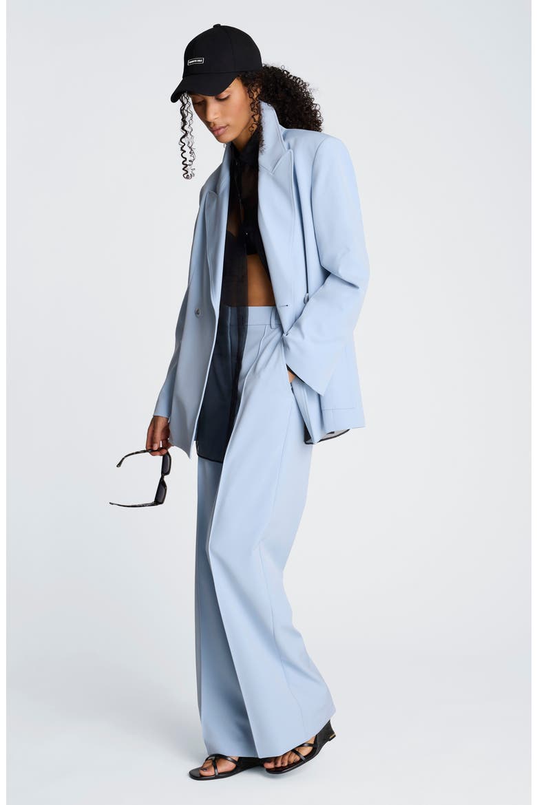 High Waist Pintuck Wide Leg Pants, Alternate, color, BLUE DAWN