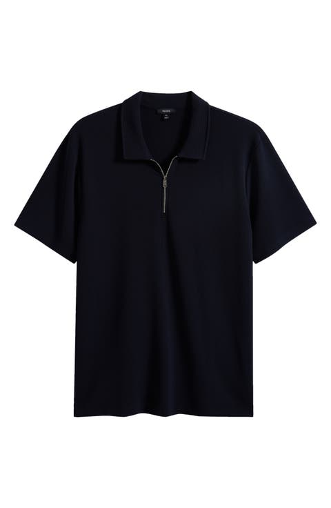 Forno Jacquard Half Zip Polo