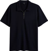 Reiss Forno Jacquard Half Zip Polo