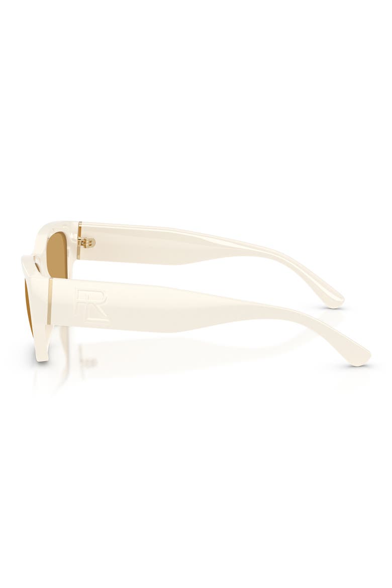 55mm Pillow Sunglasses, Alternate, color, WHITE / OCHRE