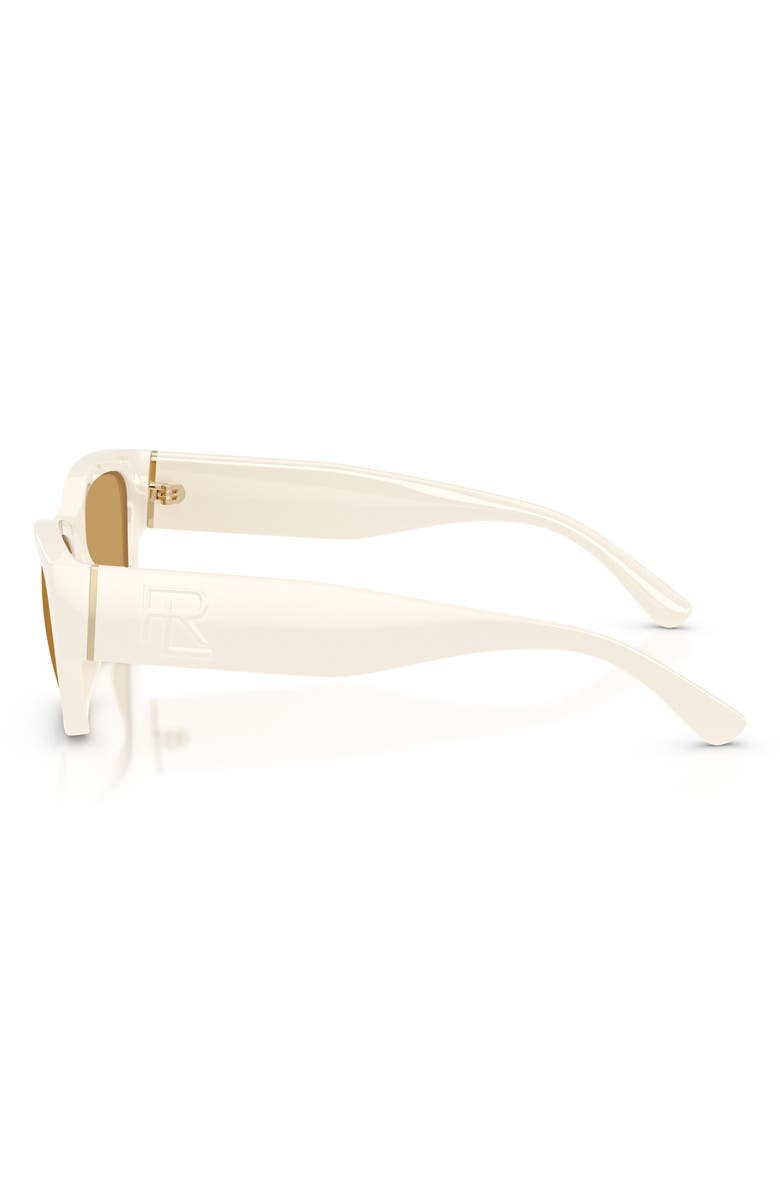 Ralph Lauren 55mm Pillow Sunglasses, Alternate, color, White / Ochre
